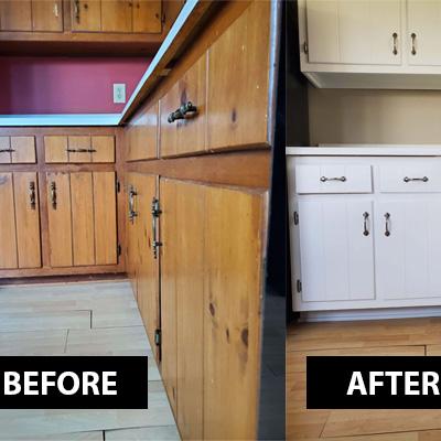 Cabinet Painting Before vs After