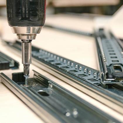 Cabinet refinishing hardware rails