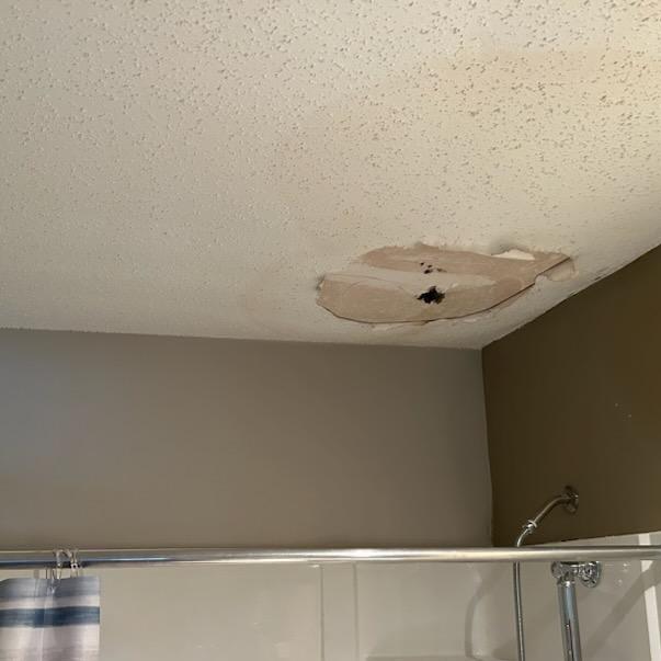 bathroom ceiling before