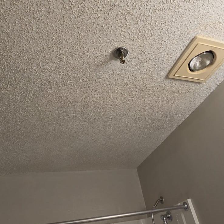 bathroom ceiling after