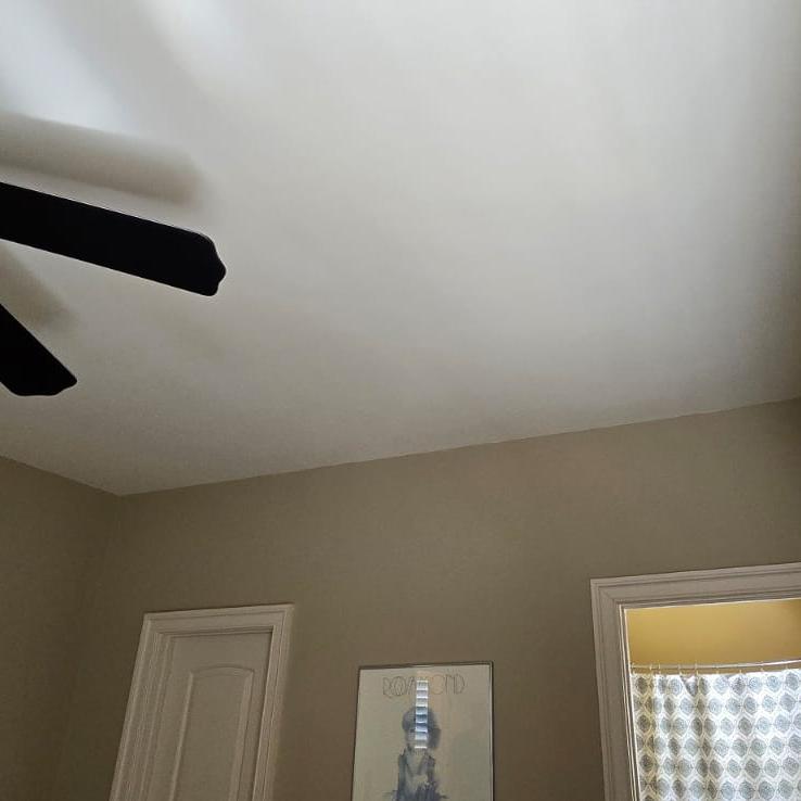 bedroom ceiling after